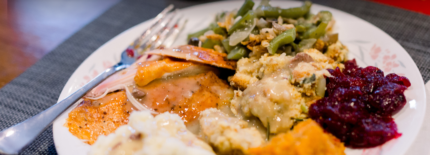 Thanksgiving dinner plate