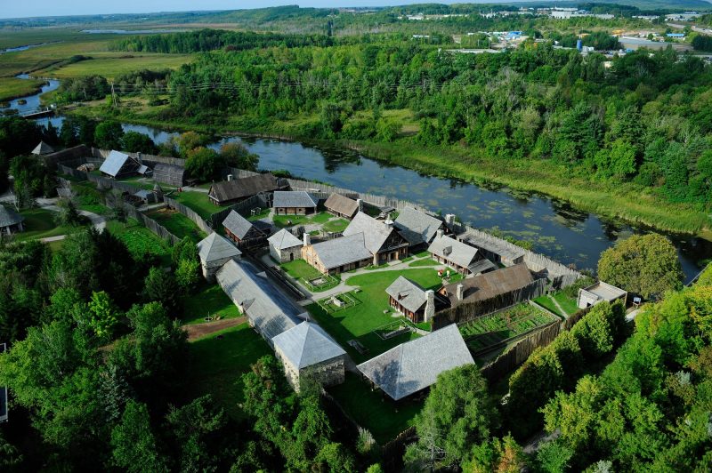 An aerial view of Sainte-Marie among the Hurons