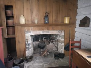 fireplace inside of the Home of the Clerk-in-Charge