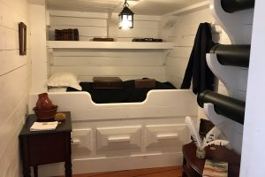 HMS Tecumseth captains private bed nook
