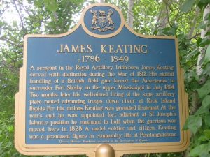 Plaque outside Keating House