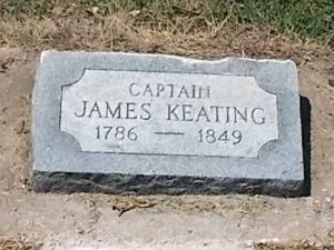 James Keating footstone at St. James On-the-Lines