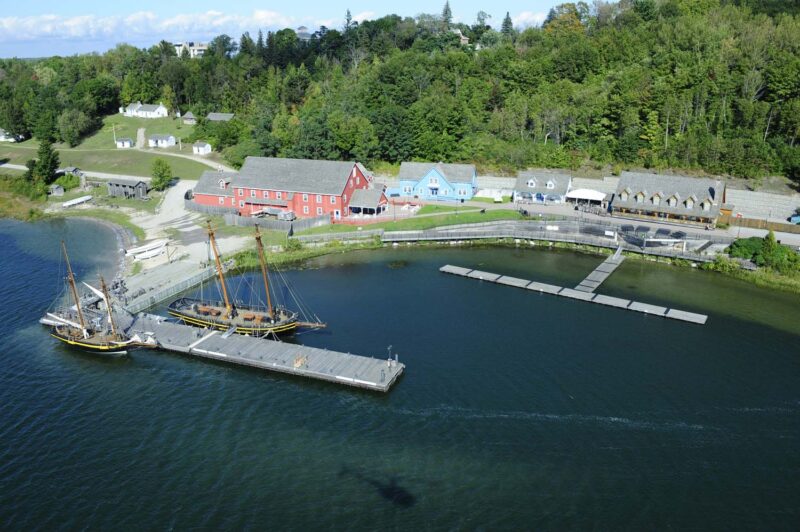 Birds eye view of Discovery Harbour